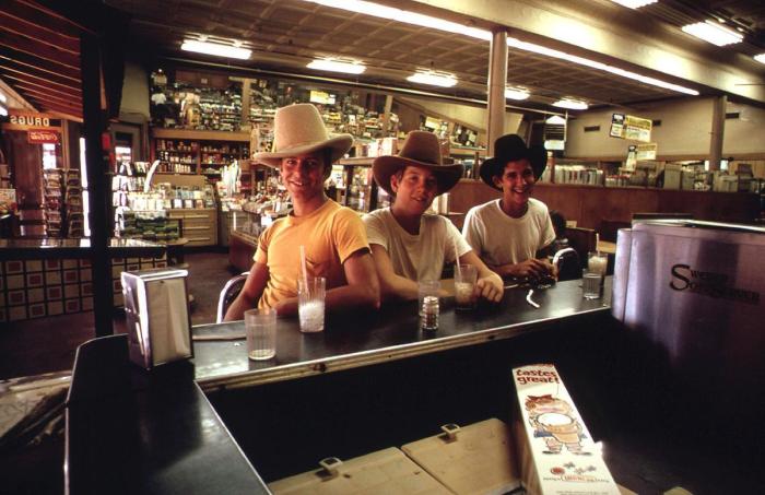 Teenagers-in-drugstore-in-Stockyards-area-of-Fort-Worth-October-1972.